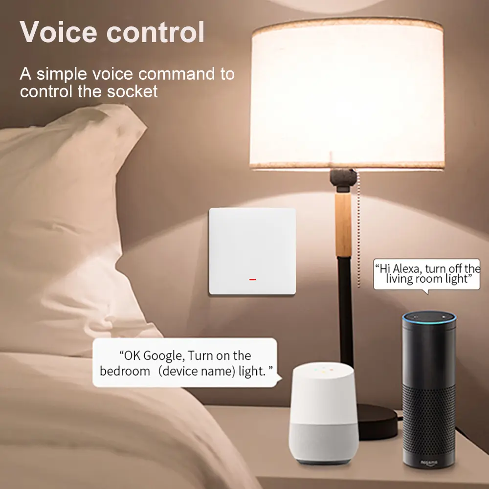Tuya Smart Wall Light Switch Push Button Control No/With Neutral Wire APP Remote Timing  Support Alexa Google Home Yandex Alice