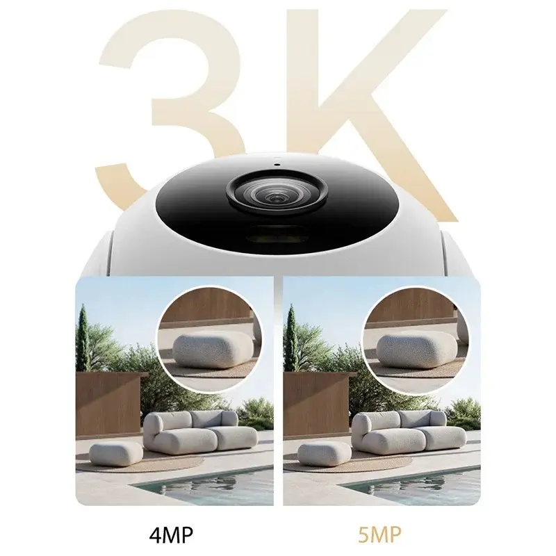 Xiaomi Outdoor Camera 4C Smart Full-color Night Vision 5MP 3K HD Human Tracking Audible Visual Alarm WiFi 6 Two-way Voice Call
