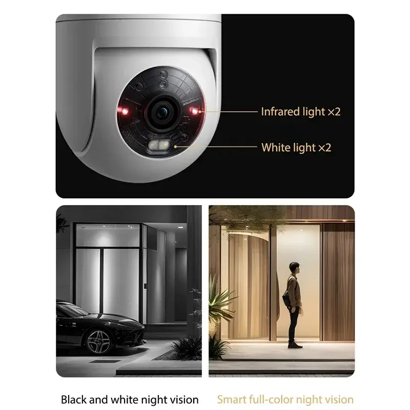 Xiaomi Outdoor Camera 4C Smart Full-color Night Vision 5MP 3K HD Human Tracking Audible Visual Alarm WiFi 6 Two-way Voice Call
