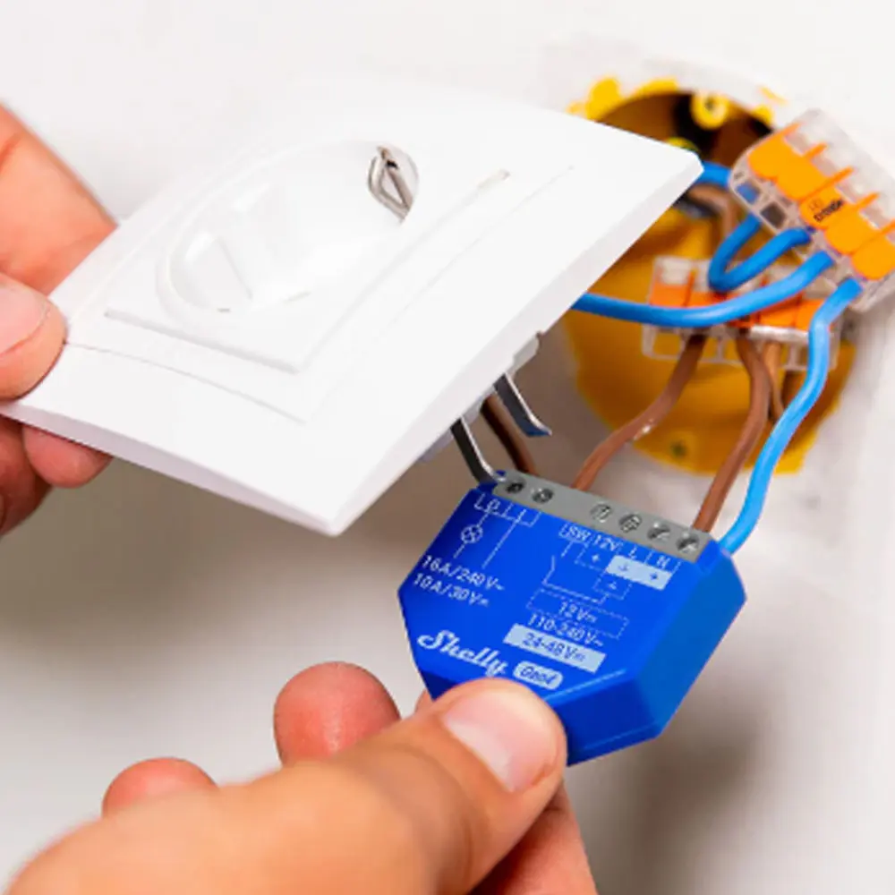 Shelly 1 Gen4 Zigbee Dry Contact Wifi Smart Switch Matter For Controlling Lights Apps Garage Doors Works with Apple Homekit