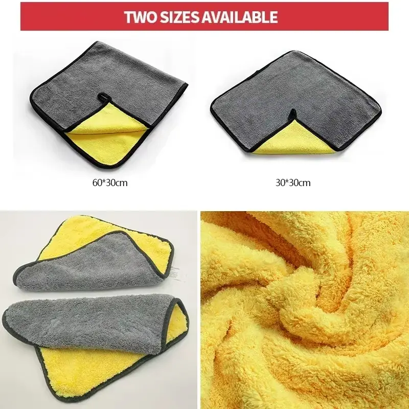 10-20PCS Car Nano Ultra Fiber Cloth Towel Microfiber Car Wash Towel Coral Fleece Towel Car Care Clean Cloth for Car Home Living
