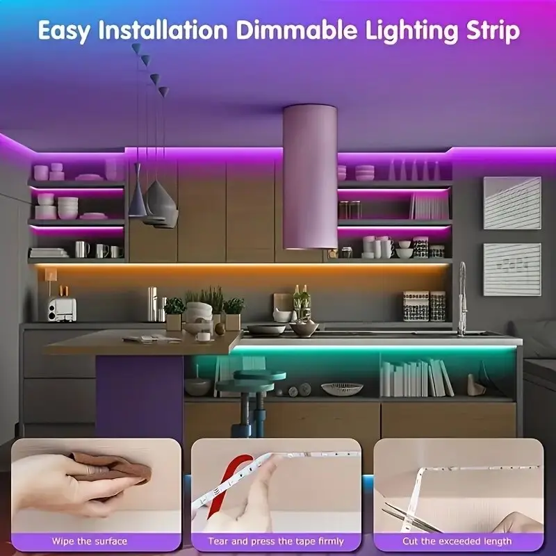1/2/3/5M USB Led Strip Lights RGB 5050 Bluetooth APP Control Led Flexible Diode Decoration For Living Room Lamp Ribbon