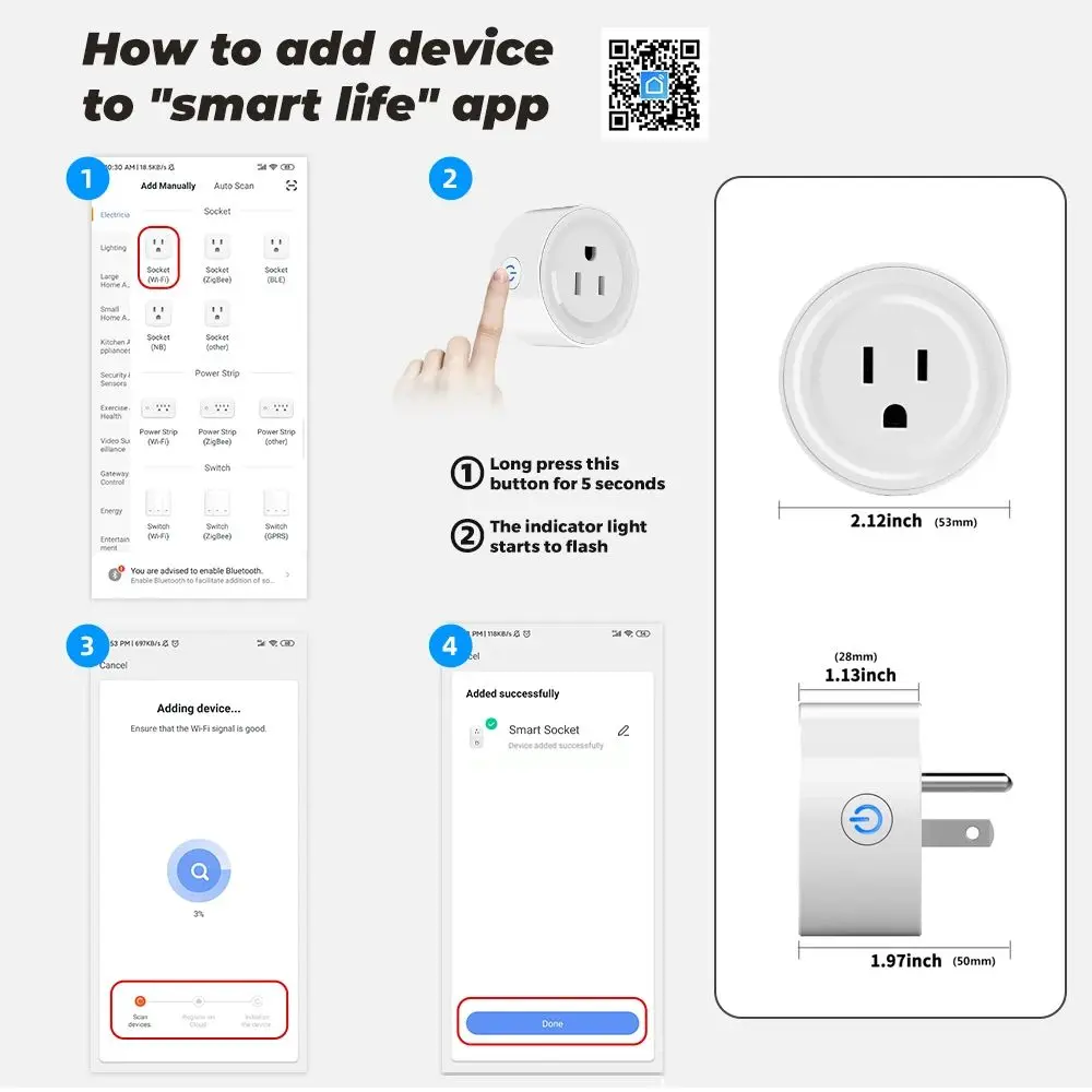 Tuya Smart Plug US UK JP Standard WIFI Plug Timing Socket Smart Home Power Outlet Home Appliances Work with Aleax Google Home