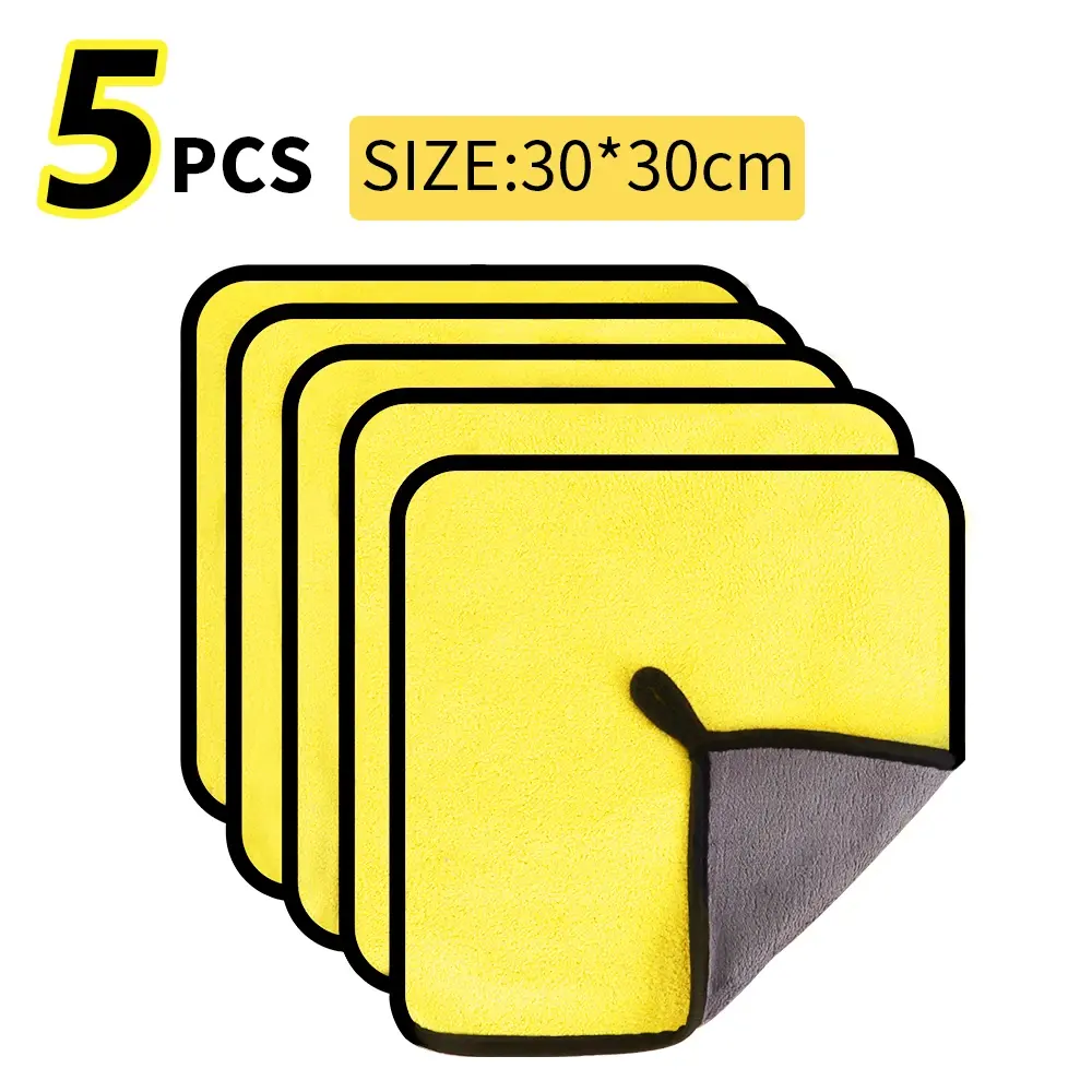 5PCS Microfiber Towel Car Microfiber Cloth Wash Towel Microfiber Cleaning Cloth Car Wash Drying Towel Auto Detailing