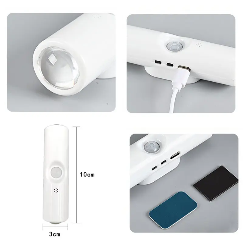 Smart RGB Gradient Night Light Magnetic Motion Sensor Rechargeable Wall Lamp for Bedroom Bathroom Closet Garden Home Decor