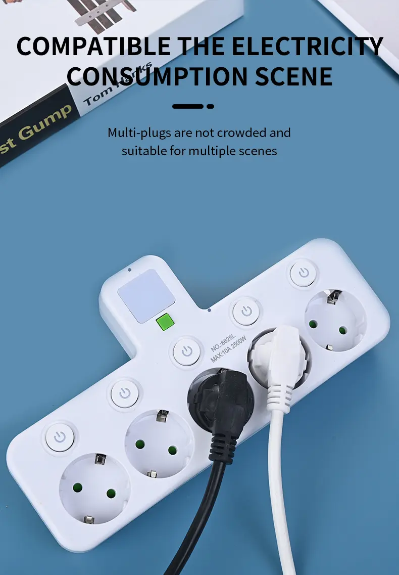 EU Plug Outlet 4 Sockets Electrical Socket No Extension Cord With USB Type-C Ports Two specifications