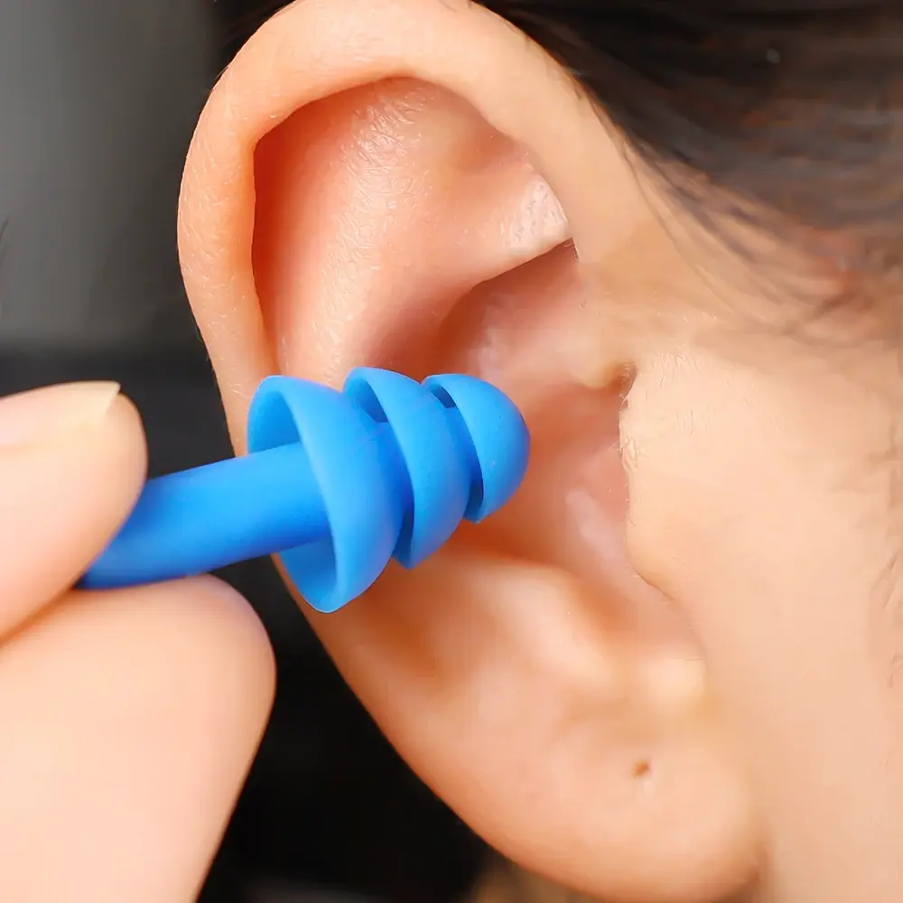 Corded Ear Plugs Reusable Silicone Earplugs with String Banded Earbuds for Sleeping Studying Swimming Noise Cancelling Eartips