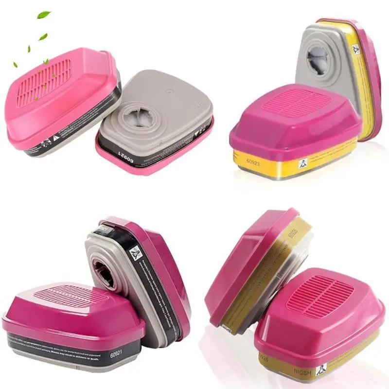 60926, 60923, 60921 - Multi-Gas/Vapor Cartridge/Filter with P100 Protection for Organic Vapors Gas Mask Filter Box Accessories