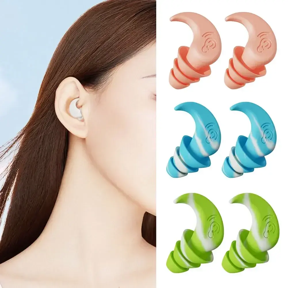 Soundproof Noise Reduction Ear Plugs Sleep Professional Silicone Waterproof Ears Earplug Anti-Noise Soft Sponge Sleeping Earplug