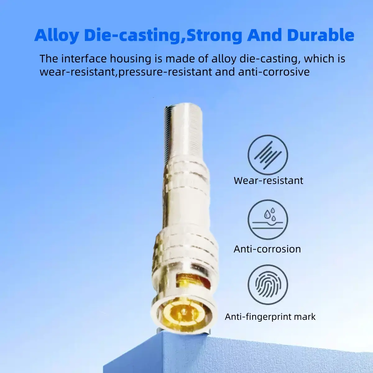 BNC Solderless Connector Q9 - 75-5 Coaxial for HD Video & CCTV Monitor, Welding-Free BNC Female Plug, Low Signal Loss Connector