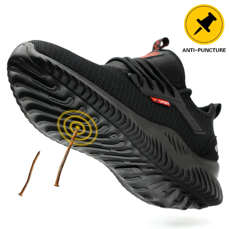 Safety Shoes Men With Steel Toe Cap Anti-smash Men Work Shoes Sneakers Light Puncture-Proof Indestructible Shoes Tactical Boots