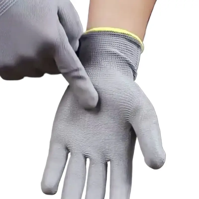 Safety Work Gloves PU Coated Seamless Knit Safety Gloves with Grip for Warehouse Package Handling Construction Gardening Gloves