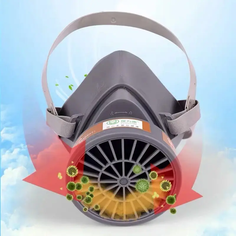 Smoke protection half-face mask, activated carbon filter, protective mask, welding chemicals, toxic gas filter