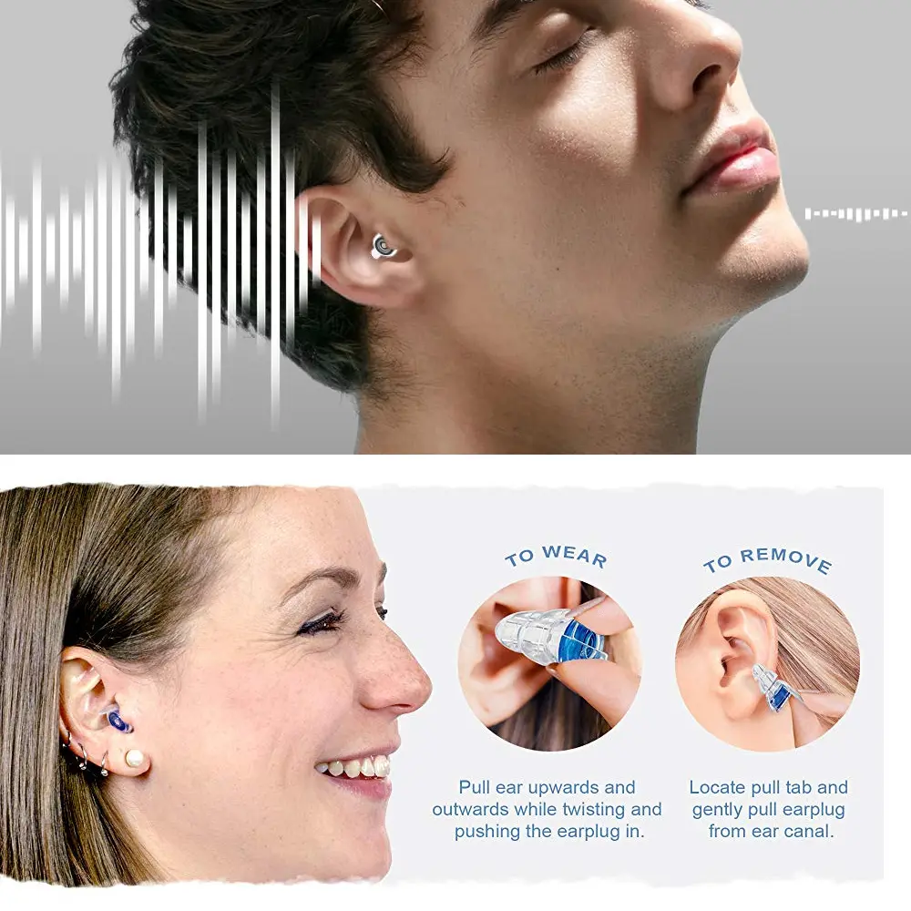 High Fidelity Concert Earplugs for Concerts Musicians，Earplugs for Noise Reduction，Ear Protection for Music Festivals