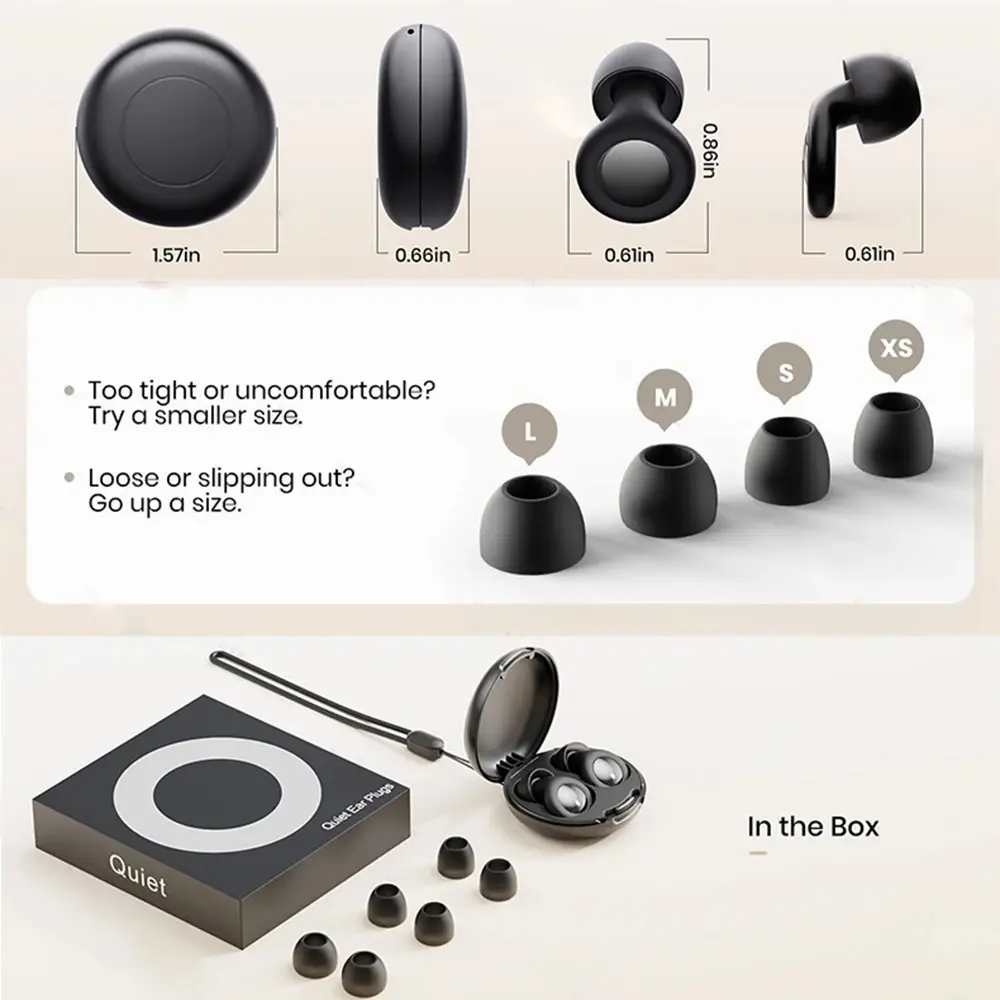 Quiet Ear Plugs for Sleeping Noise Reduction Super Soft Reusable Hearing Protection Anti noise earplugs for Concerts Travel Work