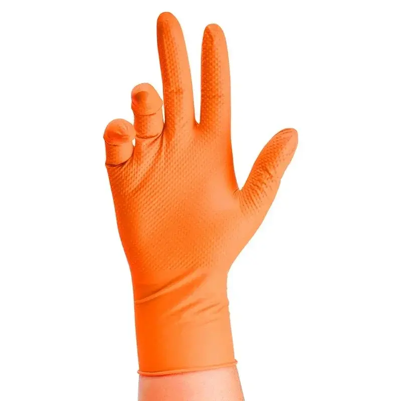 10/30/50PCS Nitrile Gloves 8Mil Industrial Disposable Glove with Diamond Textured Grip for Heavy Duty Mechanic Safety Work Glove