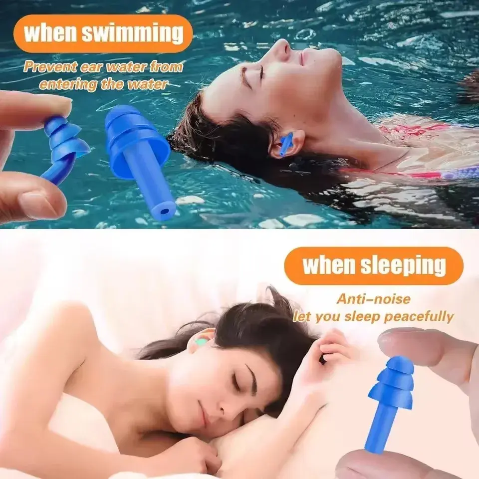 25/1Pair Ear Plugs Sleeping Noise Cancelling Reusable Silicone Sound Block Earplugs Summer Waterproof Swimming Ear Plug With Box