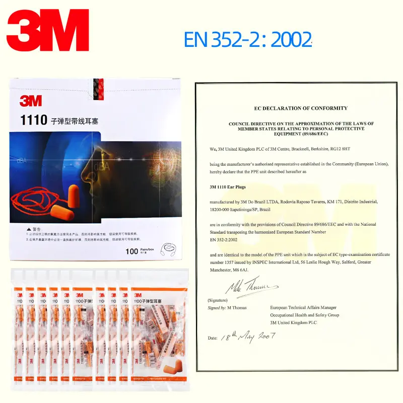 30pcs 15pairs 3M Earplugs Anti-Noise Industrial Noise Sleep Sleeping Anti-Noise Comfortable Super Soundproof Noise Reducer.