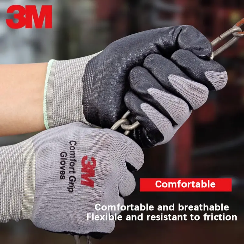 3M Protective Gloves Wear-resistant and non-slip Work Gloves Nitrile Coated Industrial Gloves Safety Protection