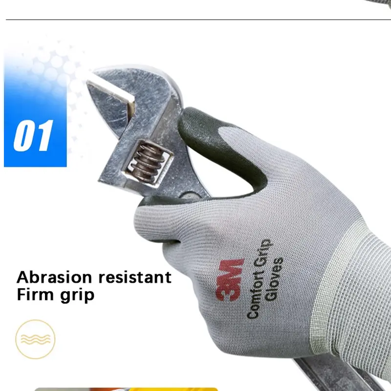 3M Protective Gloves Wear-resistant and non-slip Work Gloves Nitrile Coated Industrial Gloves Safety Protection