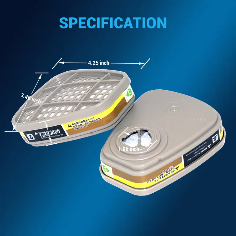 Respirator Cartridge 6006/6001 for 3m Gas Mask Against Organic Vapors Acid Gases Ammonia Methylamine Formaldehyde