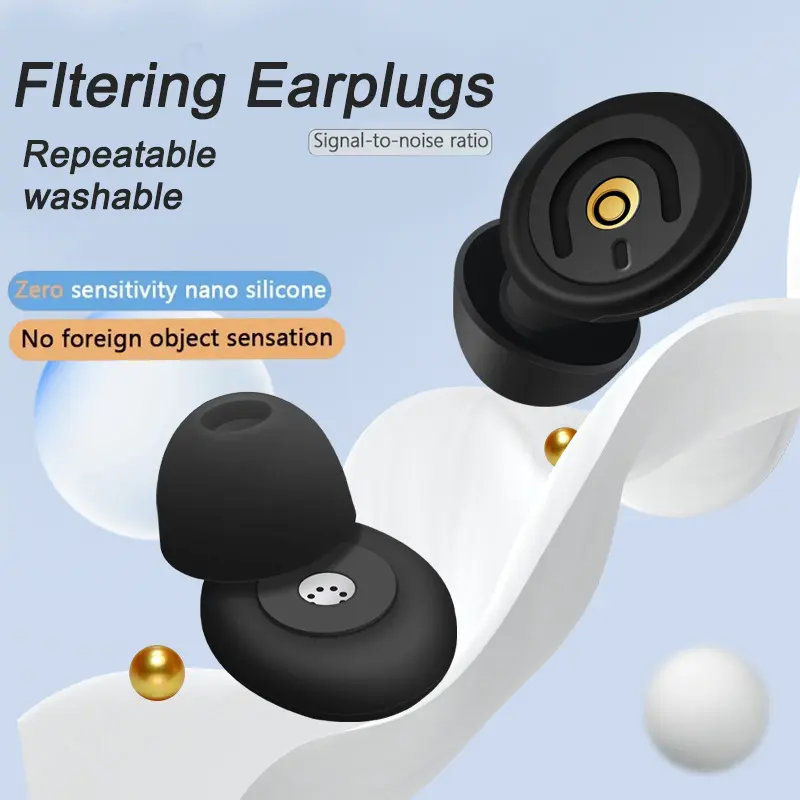 Soft Super Filtering Earplugs Hearing Protection Noise Reduction Reusable Anti Noise Earplugs For Concerts Travel Work Sleeping