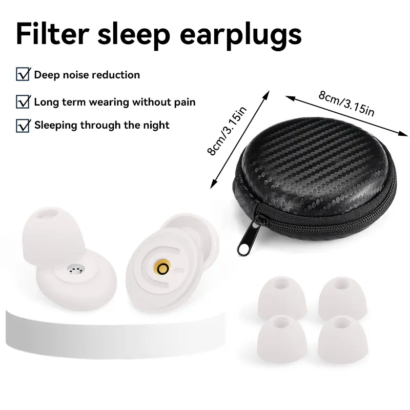 Soft Super Filtering Earplugs Hearing Protection Noise Reduction Reusable Anti Noise Earplugs For Concerts Travel Work Sleeping