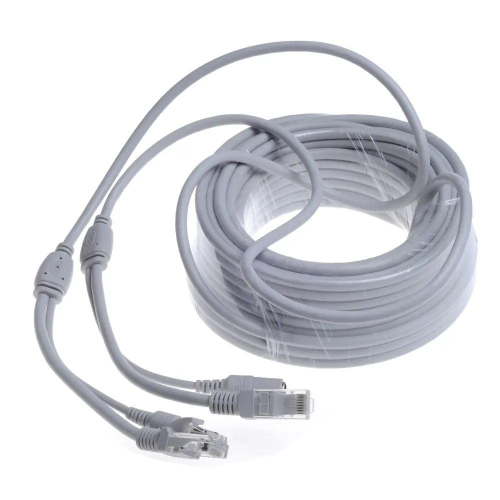 Network Cable Power Supply Two In One Ethernet Cable 5M/10M/20M/30M RJ45 Extension Cable RJ45+DC For IP Camera