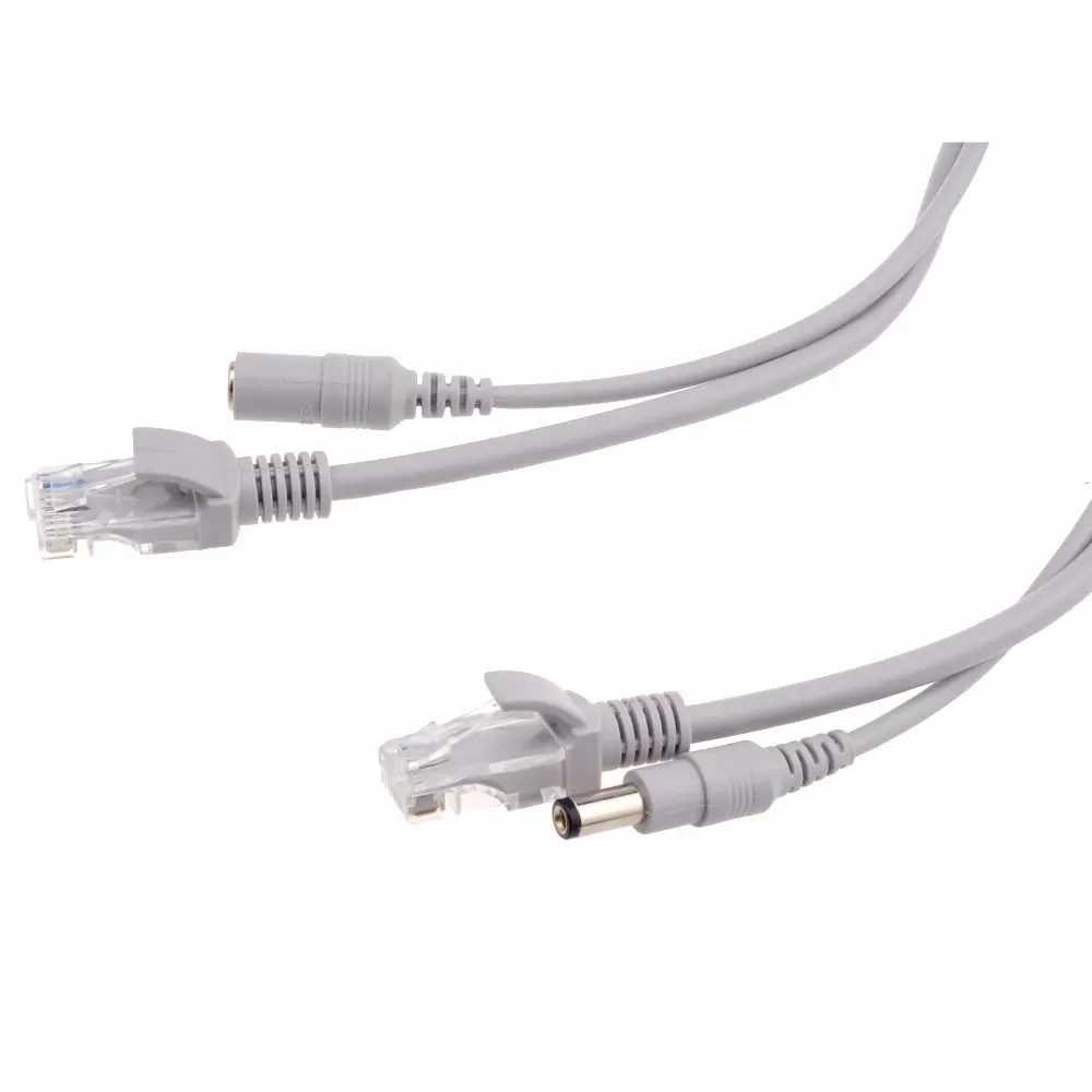 Network Cable Power Supply Two In One Ethernet Cable 5M/10M/20M/30M RJ45 Extension Cable RJ45+DC For IP Camera