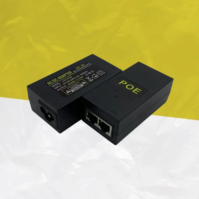 POE Gigabit Power 48V0.5A/24V 1A Ethernet Wireless AP Bridge Monitoring Desk Surface Power Adapter