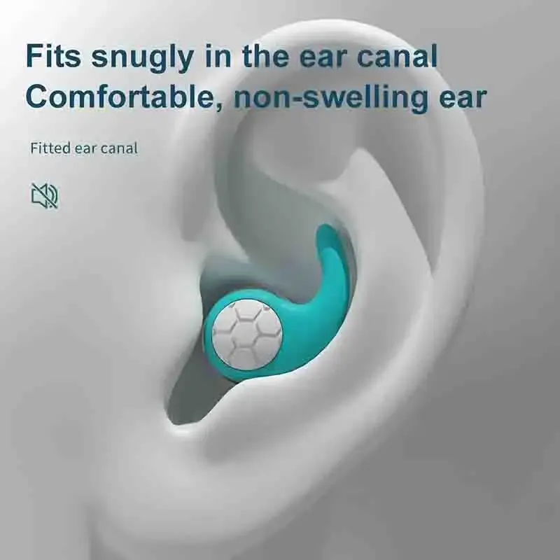 Soft Silicone Earplugs with Noise Cancellation, Waterproof, Comfortable To Wear, Suitable for Sleeping and Swimming