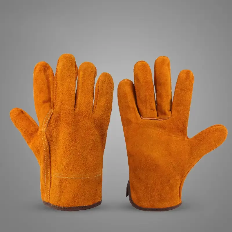 Work Gloves Sheepskin Leather Workers Work Welding Safety Protection Garden Sports Motorcycle Driver Wear-resistant Gloves