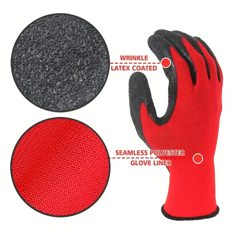 20Pieces/10Pairs Professional Working Protective Gloves For Men Construction Women Garden Nylon Running Glove Obtained CE EN388.