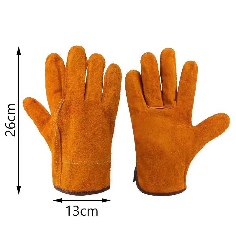 Work Gloves Sheepskin Leather Workers Work Welding Safety Protection Garden Sports Motorcycle Driver Wear-resistant Gloves