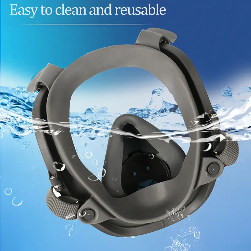 6800 Full Face Respirator - Reusable Full Facepiece Mask for Acid Gases/Vapors, Chemical Environments & Dust