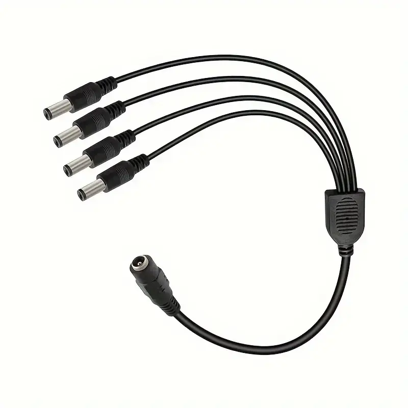 1 Female to 2 4 8 Male DC Power Splitter Plug Cable Adapter 12V 5.5 x 2.1mm For CCTV security Camera Accessories