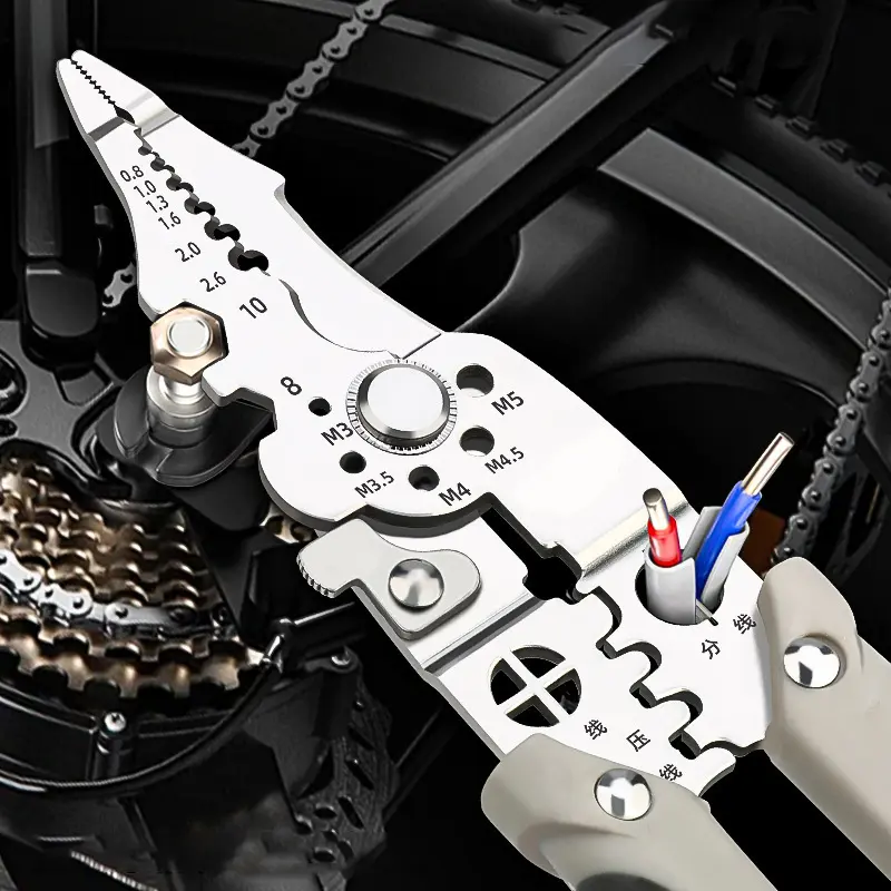 Heavy Duty Wire Stripper & Cutter Pliers | High Carbon Steel Multi-Tool for Electricians/Auto Repair/Industrial