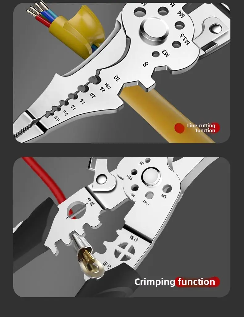 Heavy Duty Wire Stripper & Cutter Pliers | High Carbon Steel Multi-Tool for Electricians/Auto Repair/Industrial