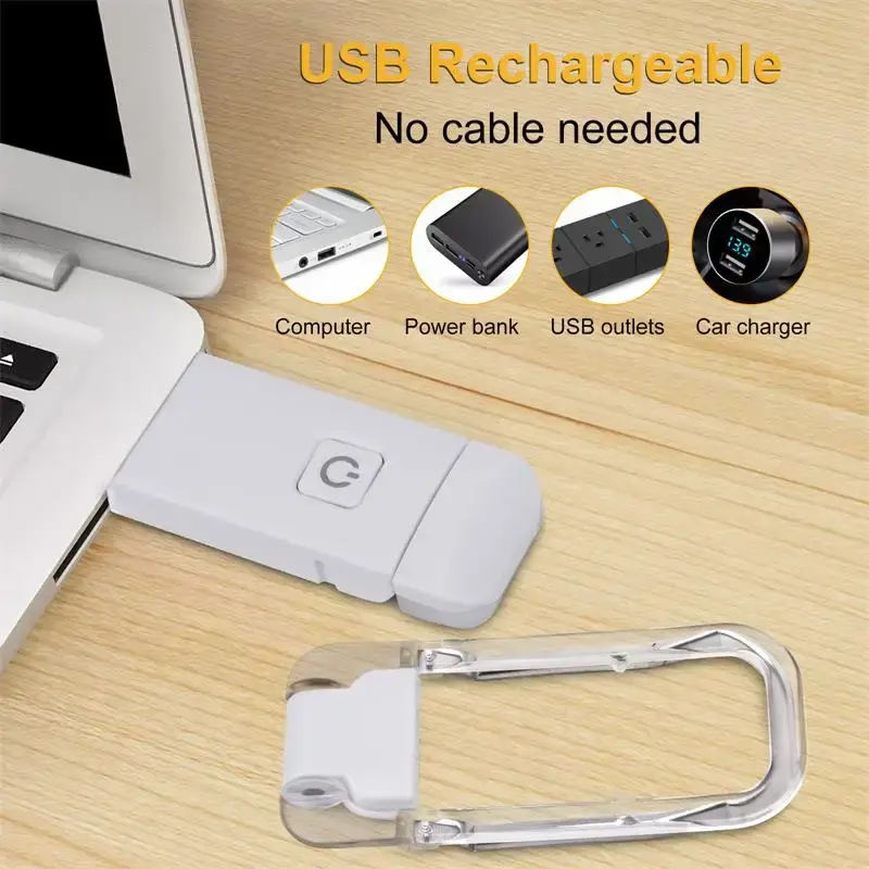 New USB Rechargeable Folding Portable Reading Book Lights Eye Protection 3 Light Colors Adjustable Brightness Night Lamp