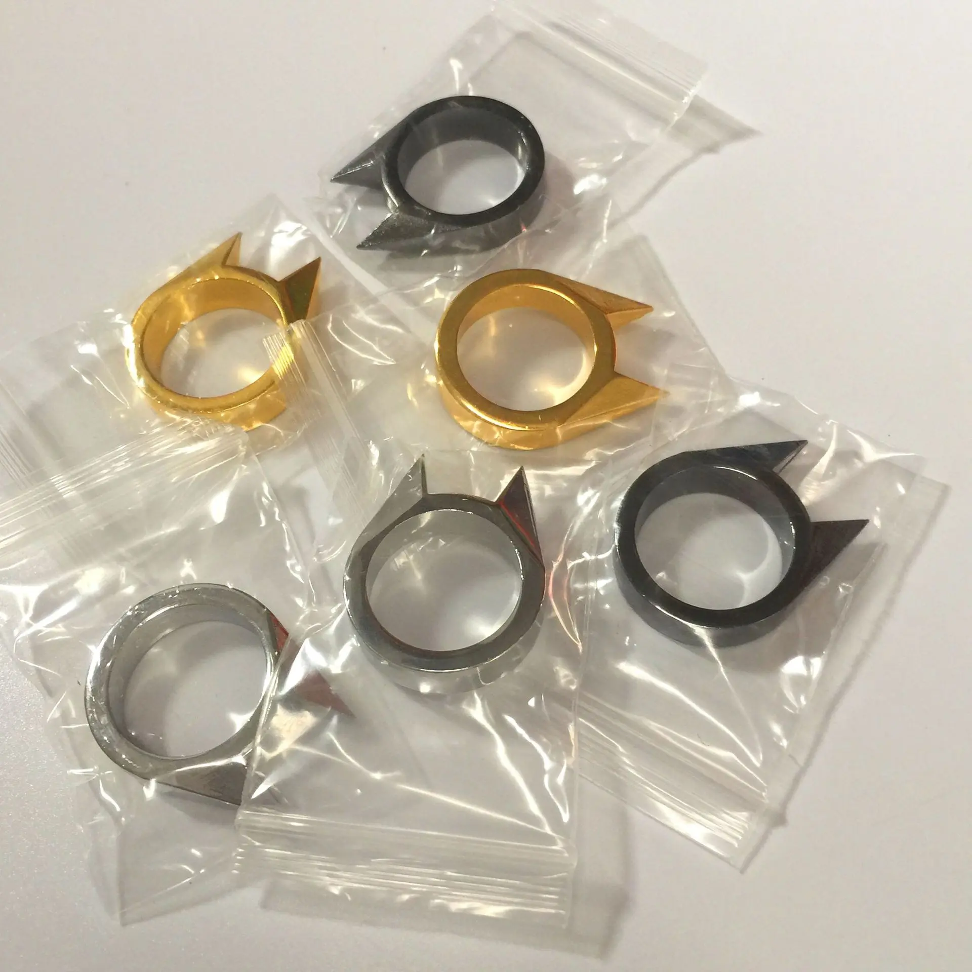 Cat Ear Self Defense Ring, Women's Wolf Protection Supplies, Single Finger Buckle, Window Breaker, Defense Switch, Self Defense
