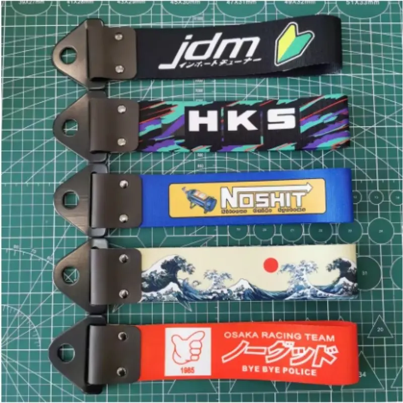 1-3pcModification Culture Car Color Pendant Tow Strap Belt Tow Rope Ribbon Auto Accessories Trailer Ropes Bumper Towing Strap FO