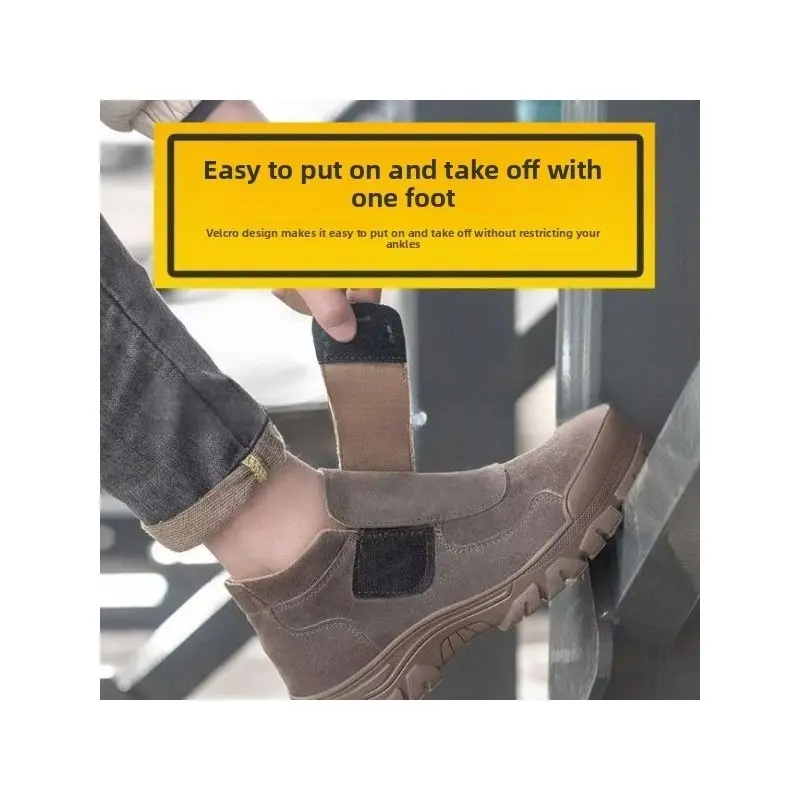 Four Season Anti Smashing and Anti Stabbing Construction Site Steel Toe Breathable Welding Work Shoes
