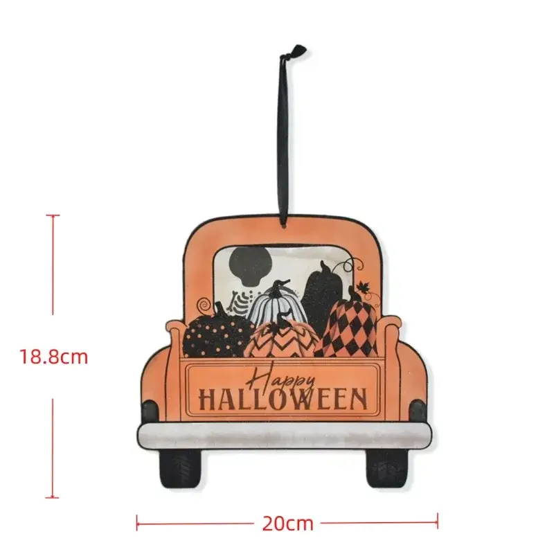 Halloween Cross Border New Products Wooden Crafts Doorplate Horror Atmosphere Decoration Home Decoration Halloween Pendant
