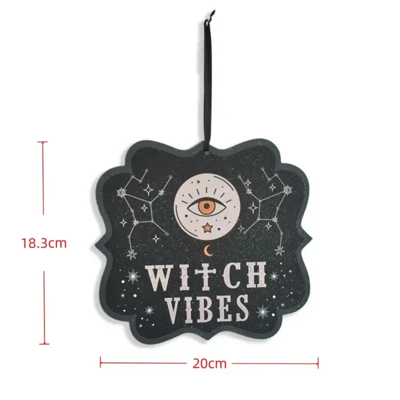 Halloween Cross Border New Products Wooden Crafts Doorplate Horror Atmosphere Decoration Home Decoration Halloween Pendant