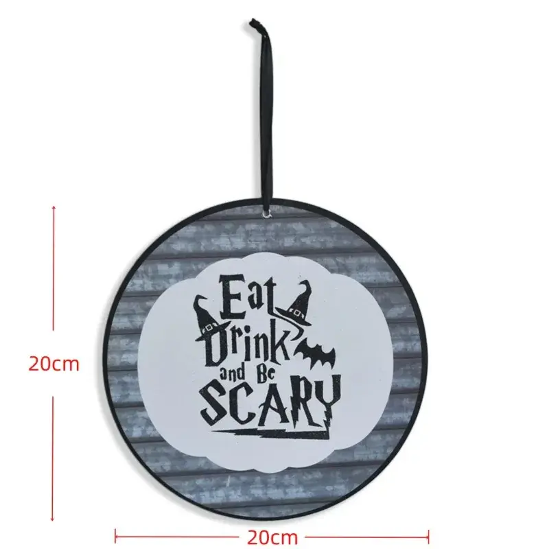 Halloween Cross Border New Products Wooden Crafts Doorplate Horror Atmosphere Decoration Home Decoration Halloween Pendant