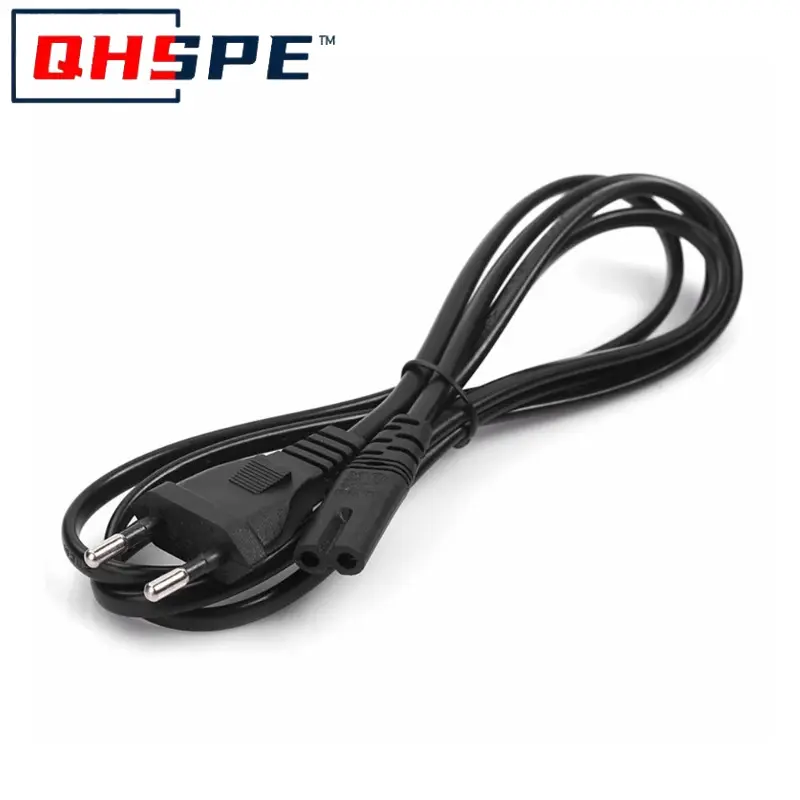 EU 2-Outlet Power Cable C7 Figure 8 - 1.8m Extension Cord for Samsung/LG TV Monitor, PS5/Xbox & Gaming Consoles
