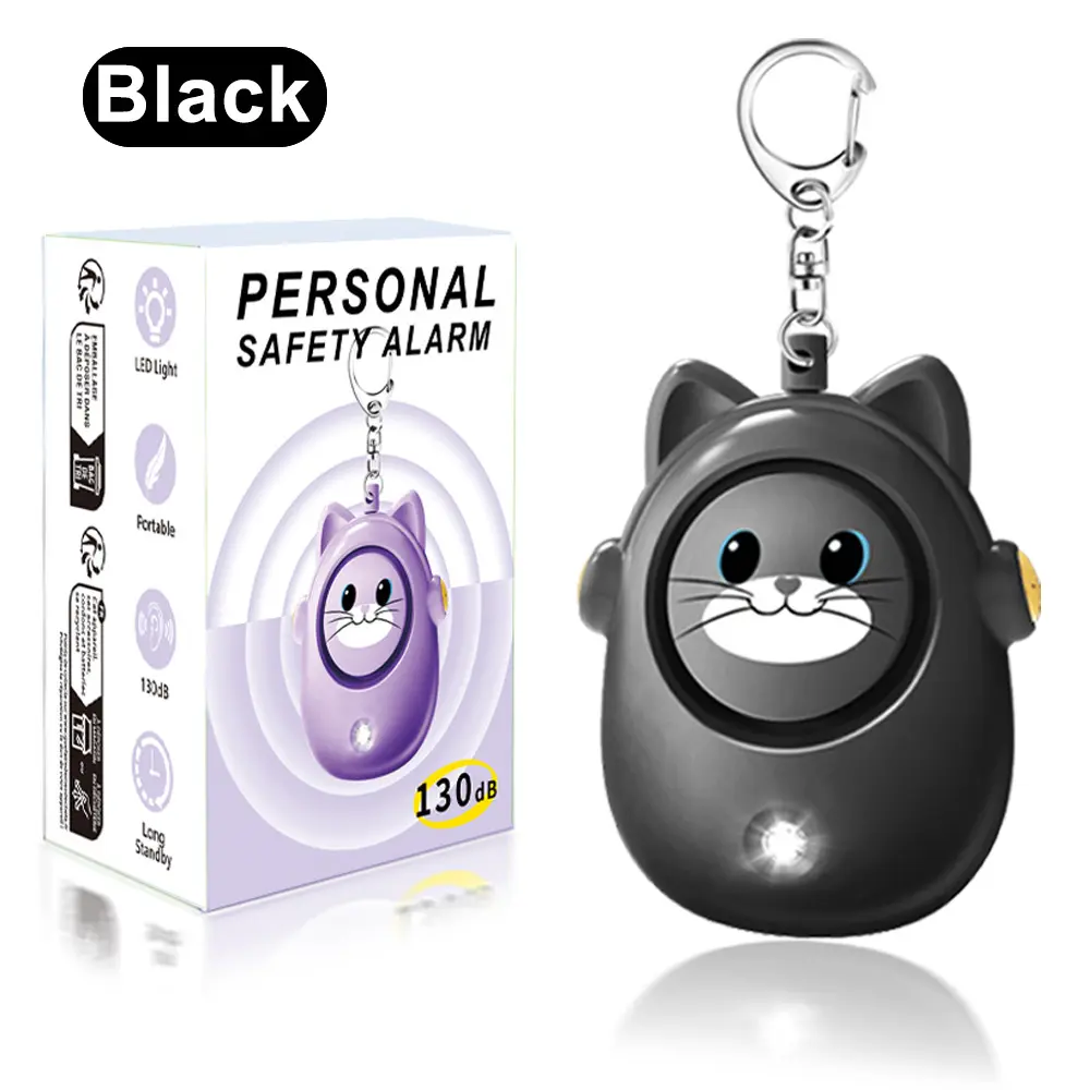 New Cute Cat Personal Alarm, Women's Anti-wolf Artifact, Outdoor Children's and Women's Emergency Self-defense Keychain