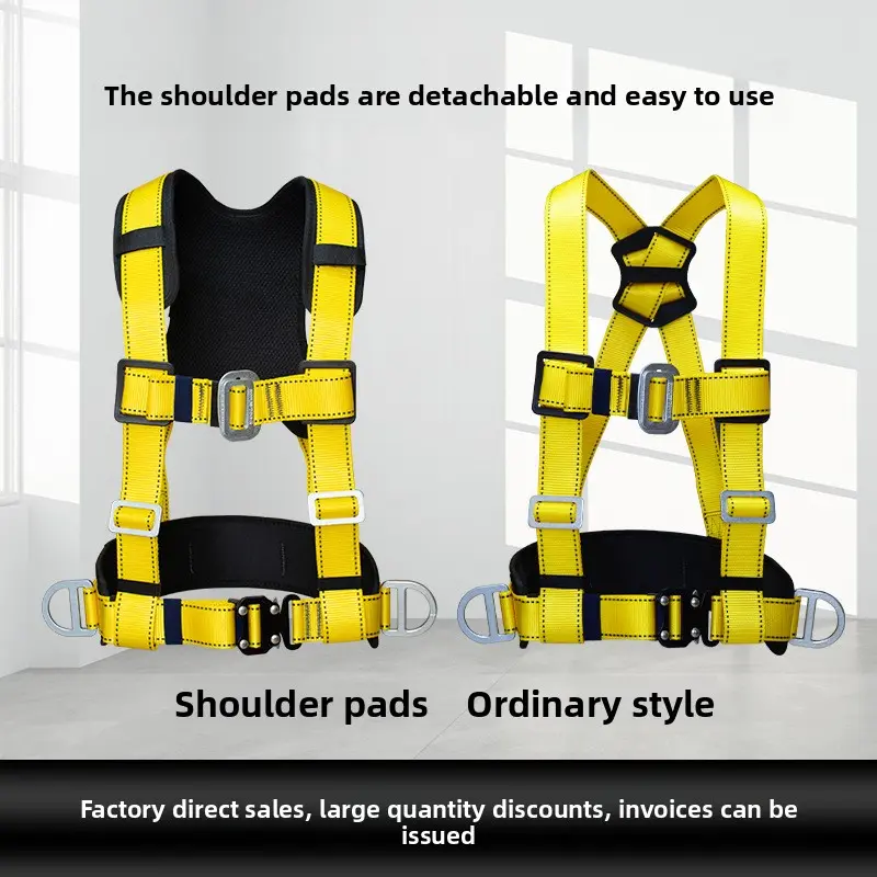 Half Body Full Body High-altitude Work Safety Belt, Electrician Double Back Safety Belt, Buffer Three-point Safety Belt