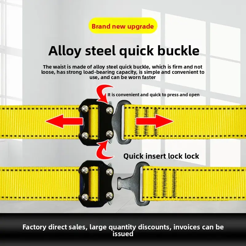 Half Body Full Body High-altitude Work Safety Belt, Electrician Double Back Safety Belt, Buffer Three-point Safety Belt