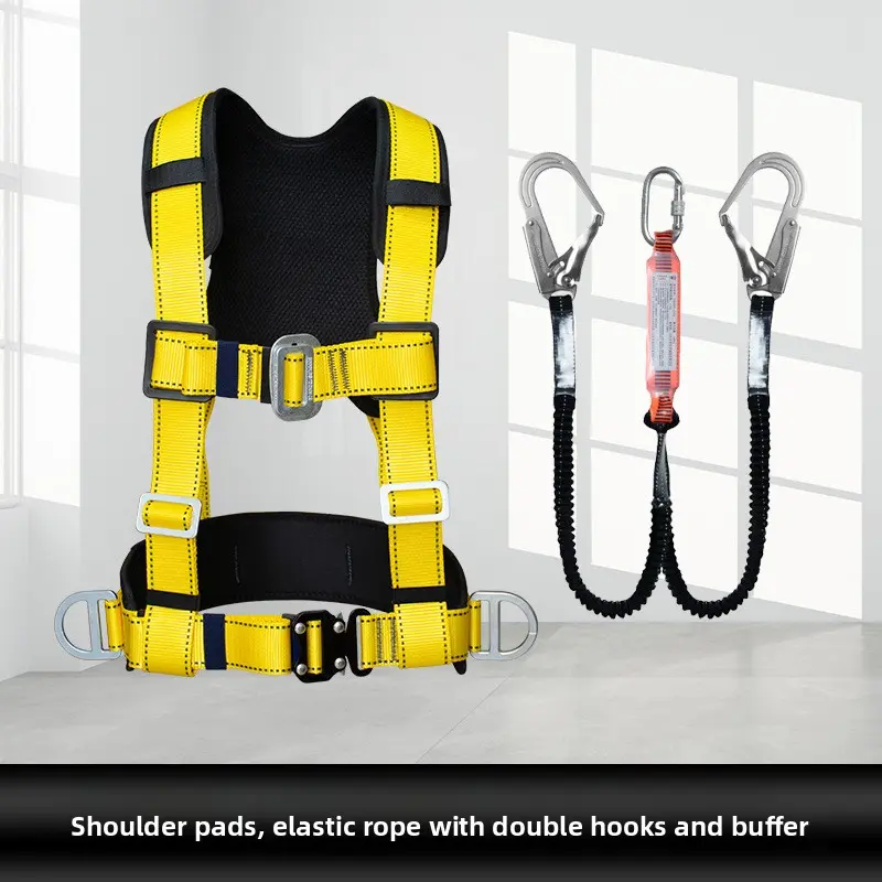 Half Body Full Body High-altitude Work Safety Belt, Electrician Double Back Safety Belt, Buffer Three-point Safety Belt